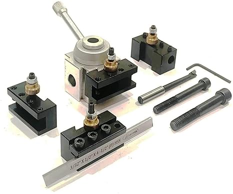 Industrial lathe quick change tool holder for precision machining