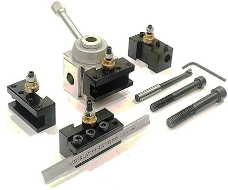 Industrial lathe quick change tool holder for precision machining