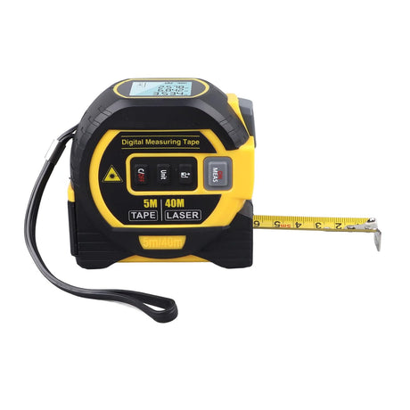 Buyohlic 3-in-1 Laser Tape Measure 196 Ft Rechargeable Laser Measurement Tool & 16Ft Measuring Tape Movable Magnetic Hook Pythagorean Mode, Measure Distance, Area and Volume