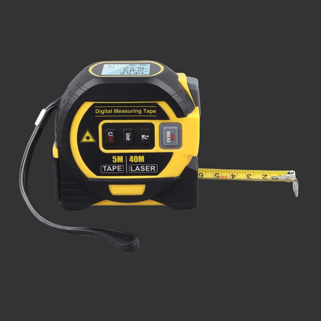 3-in-1 Laser Tape Measure 196 Ft Rechargeable Laser Measurement Tool & 16Ft Measuring Tape Movable Magnetic Hook Pythagorean Mode, Measure Distance, Area and Volume