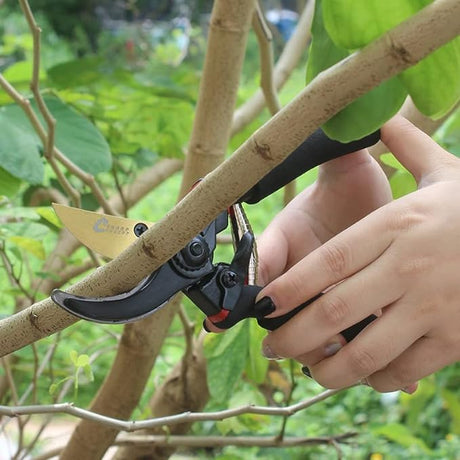 8'' Inches Shears for Gardening, Garden Hand Shears Scissors , Professional Bypass Pruner Garden Clippers