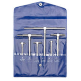 5/16'' to  6'' Telescoping Gage Set of 6 pcs T-Bore Hole Gauges Satin Chrome Finished
