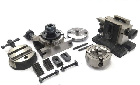 4"/ 100 mm Regular Rotary Table With Small Chucks and back Plate