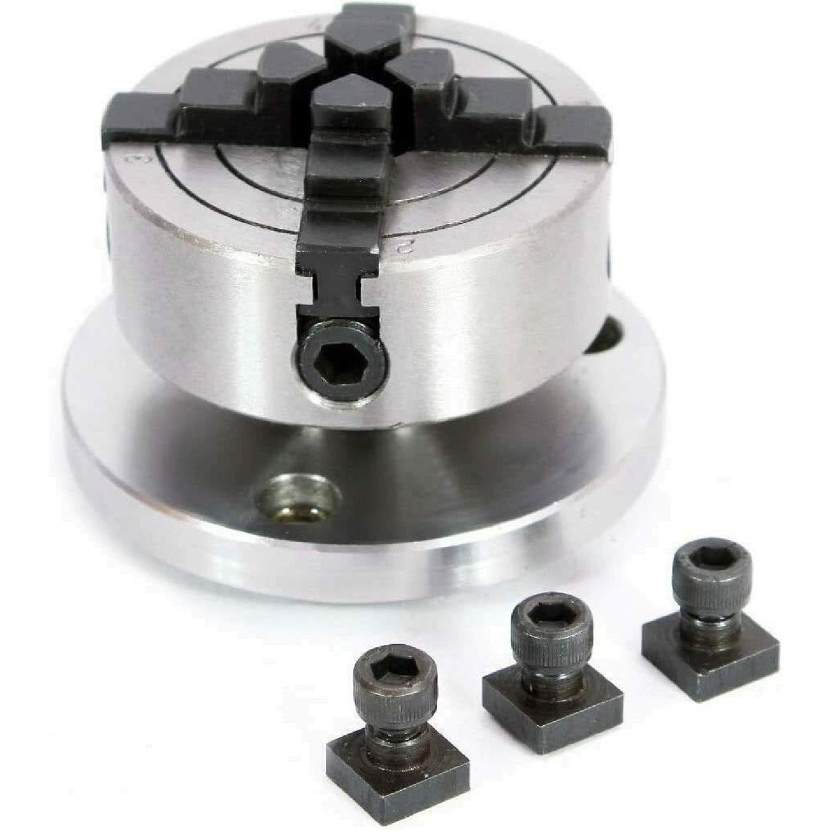 Small Chucks for 3" I 80 mm & 4" Inch I 100 mm Rotary tables with Steel Back Plates and Mini Lathes