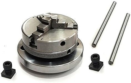 4"/ 100 mm Regular Rotary Milling Indexing Table With Small Chucks and back Plate