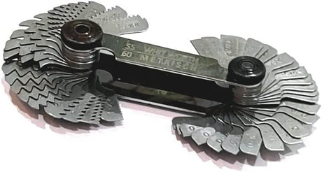 British Whitworth BSW & Metric Screws Bolts Pitch Measure Thread Gauge 51 Blades Gages