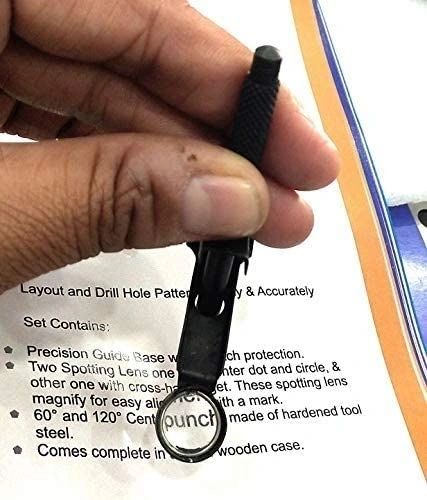 Optical Center Hardened Punch, 4" Length, 3 x Magnification Engineering Machine Tool