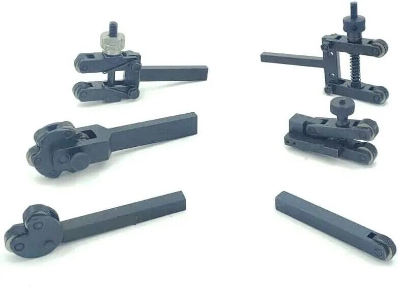 Lathe knurling tool holder set with multiple attachments