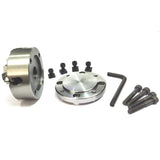 80 mm Chucks with Back Plate for 3" I 80 mm & 4" Inch I 100 mm Rotary Tables & Small Bench Top Lathe Machines