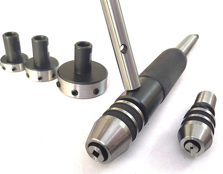 Side view showing tailstock Metalworking tools components