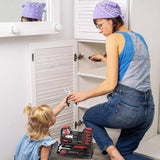 39 Piece General Household Hand Tool Kit Starter Set with Plastic Toolbox Storage Case