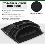 Durable Canvas 5-Pockets Single Side Tool Pouch Bag /Work Apron-Adjustable Belt