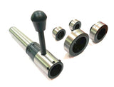 Metric die sizes supported by lathe tailstock die holder