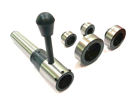 Metric die sizes supported by lathe tailstock die holder