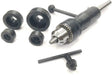 Threaded drill chuck fitted on tailstock die holder
