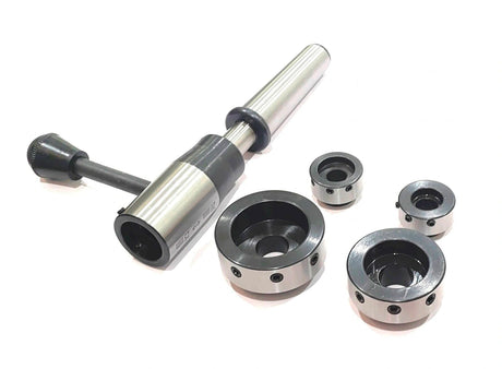 Precision lathe tailstock die holder designed for threading operations