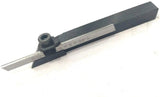Lathe turning tool holder with 1.45x5x63 mm HSS bit