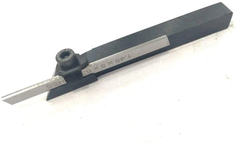 Lathe turning tool holder with 1.45x5x63 mm HSS bit