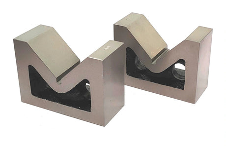 Seasoned caste iron v block pair