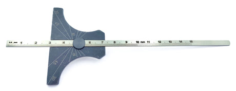 Engineer's Depth Gauge cum Ruler Metric & Imperial 6"/ 150 mm