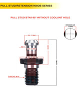 Set Of 5 BT30 pull stud in various degree with hole and without hole