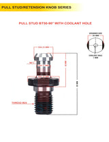 SEt of 5 BT50 Pull Stud | 45 Degree / 90 Degree | With Hole / Without Hole | CNC Tool Holder