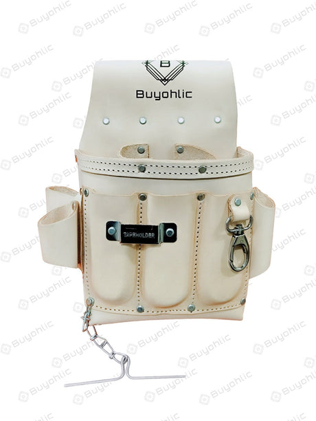 Electrician Tool Pouch Bag , Professional Multi-Pocket Organizer I Top Grain Leather