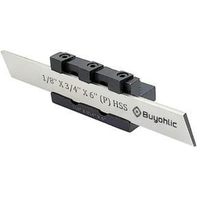 Lathe cut off tool holder with HSS blade