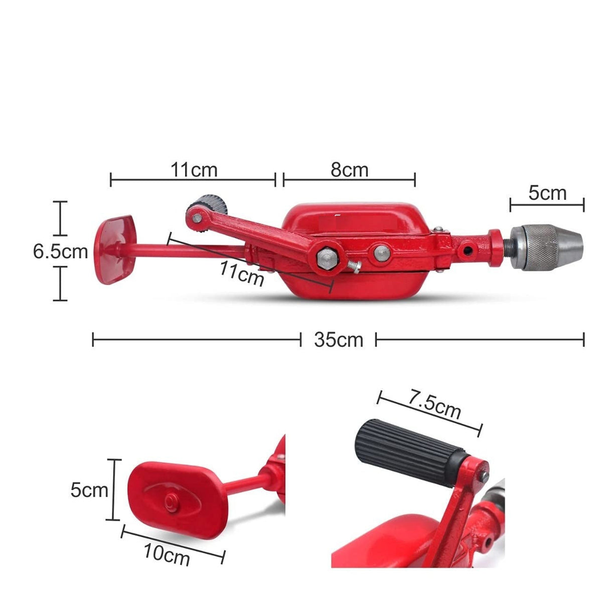 Professional Breast Hand Drill 13mm Keyless Chuck – Manual Drill