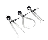 Set of 3 Pieces Spring Caliper Set - Inside, Outside & Divider Measuring Tool