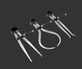 Set of 3 Pieces Spring Caliper Set - Inside, Outside & Divider Measuring Tool