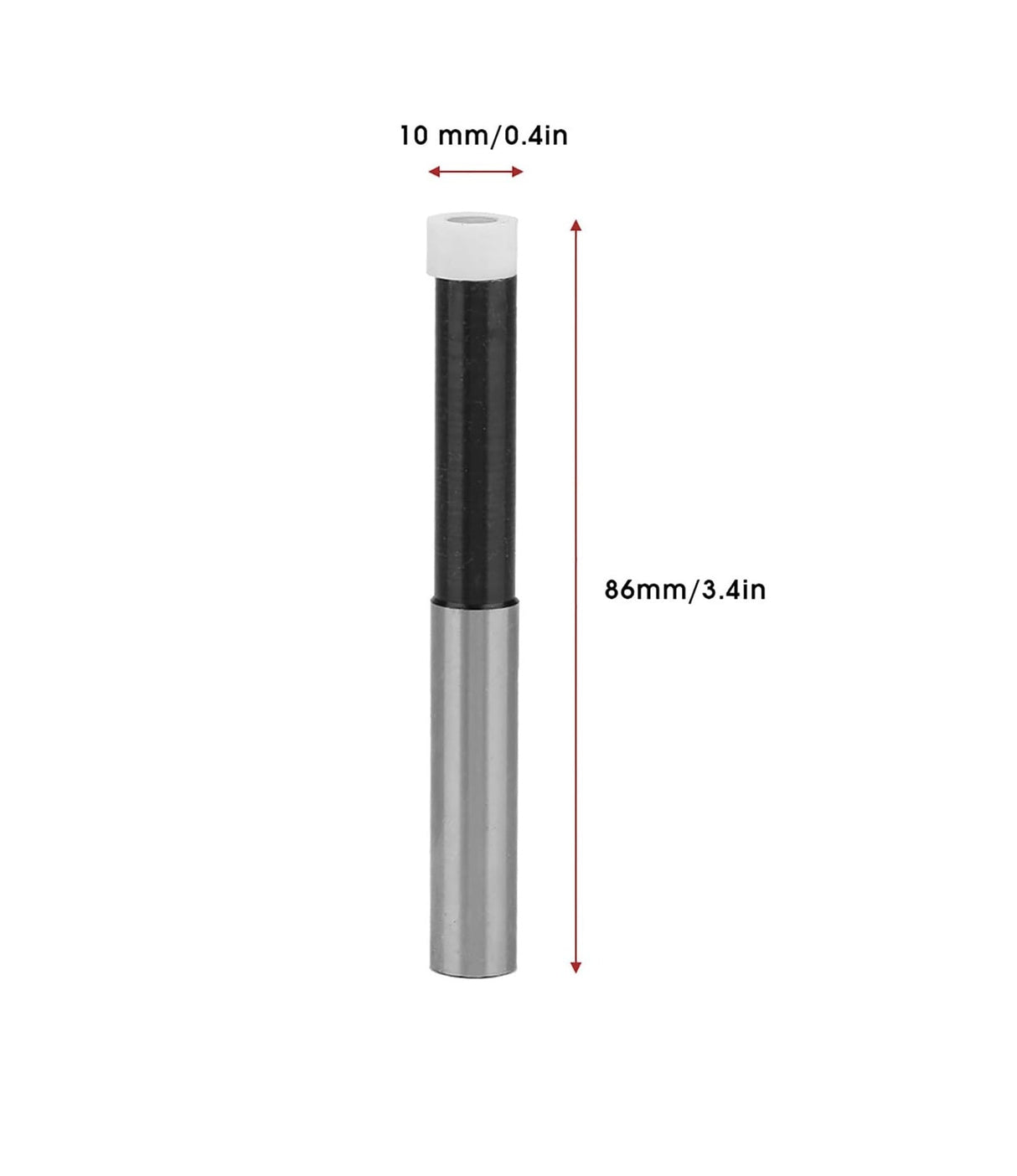 Anti Static Ceramic Edge Finder for CNC Milling Lathe Wear-Resistant & Non Magnetic II 10 mm Shank & 86 mm Long
