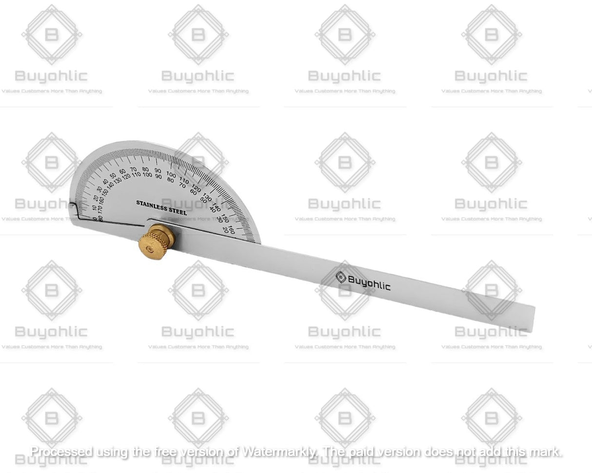 Stainless Steel Protractor 0-180 degrees Machine Tools