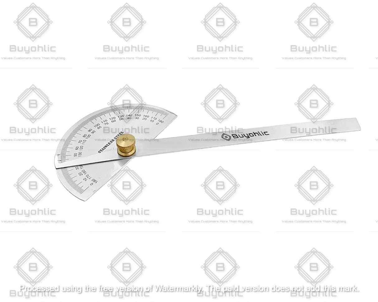 Stainless Steel Protractor 0-180 degrees Machine Tools