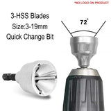 Heavy-Duty Deburring Chamfer Tool with Sharp Tungsten Carbide Blades Remove Burr Tools Quick Release Shank Fits for 1/8"-3/4"(3mm-19mm)