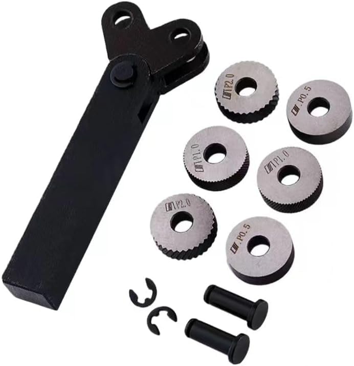 Professional lathe knurling tool accessory set
