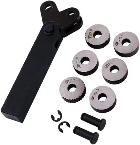 Professional lathe knurling tool accessory set