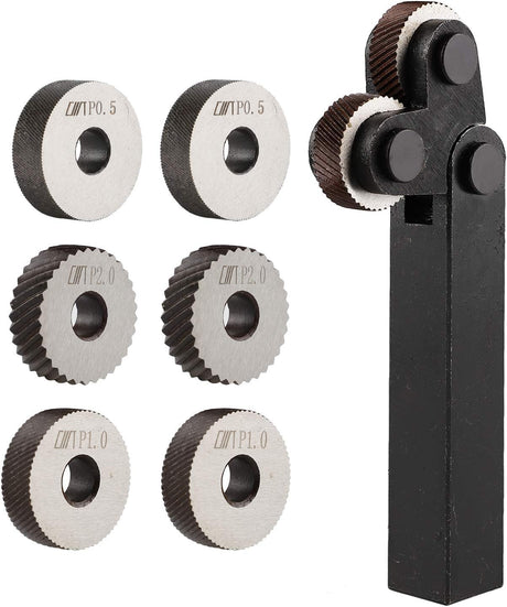 Knurling tool components with wheels and fasteners