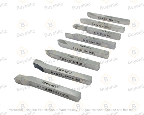 HSS lathe forming tools 8x8x80 mm set