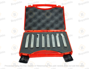 Precision lathe forming tool set boxed