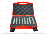 Precision lathe forming tool set boxed
