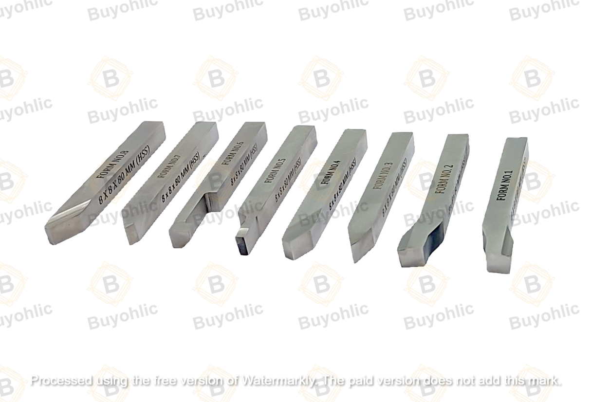 Precision form cutting tools for metal lathe