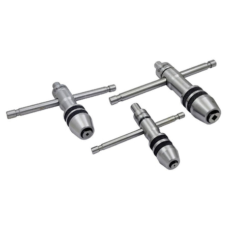 Precision Guiding Tap 3 Pcs Set Wrenches with Freely Spinnable Cap -Design with Accurate Runout Control with Plastic Box