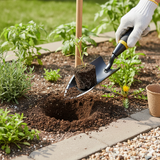 Gardening Hand Trowel – Heavy Duty Carbon Steel with Rubberized Grip, Ideal for Soil Digging, Planting & Transplanting