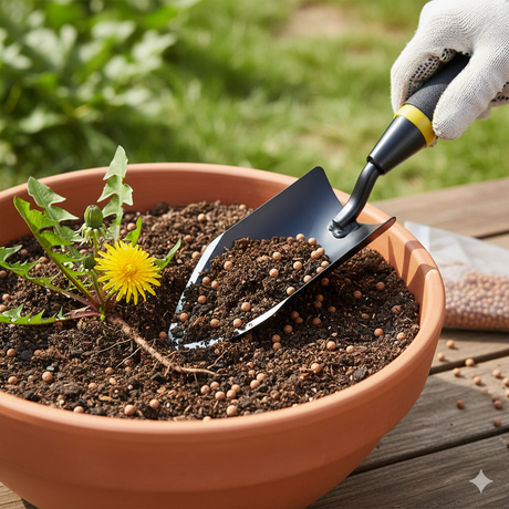 Gardening Hand Trowel – Heavy Duty Carbon Steel with Rubberized Grip, Ideal for Soil Digging, Planting & Transplanting