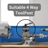 7" X 14" Benchtop Lathe, 550W Variable Speed 50-2250RPM with 3-jaw Chuck Mini Lathe Machine Mini Lathe w/Tool Box Digital Display for Metal