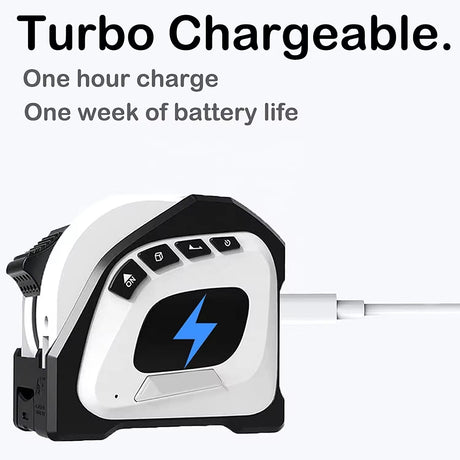 2-in-1 Laser Tape Measure 131 Ft Rechargeable Laser Measurement Tool & 16Ft Measuring Tape Movable Magnetic Hook Pythagorean Mode, Measure Distance, Area and Volume