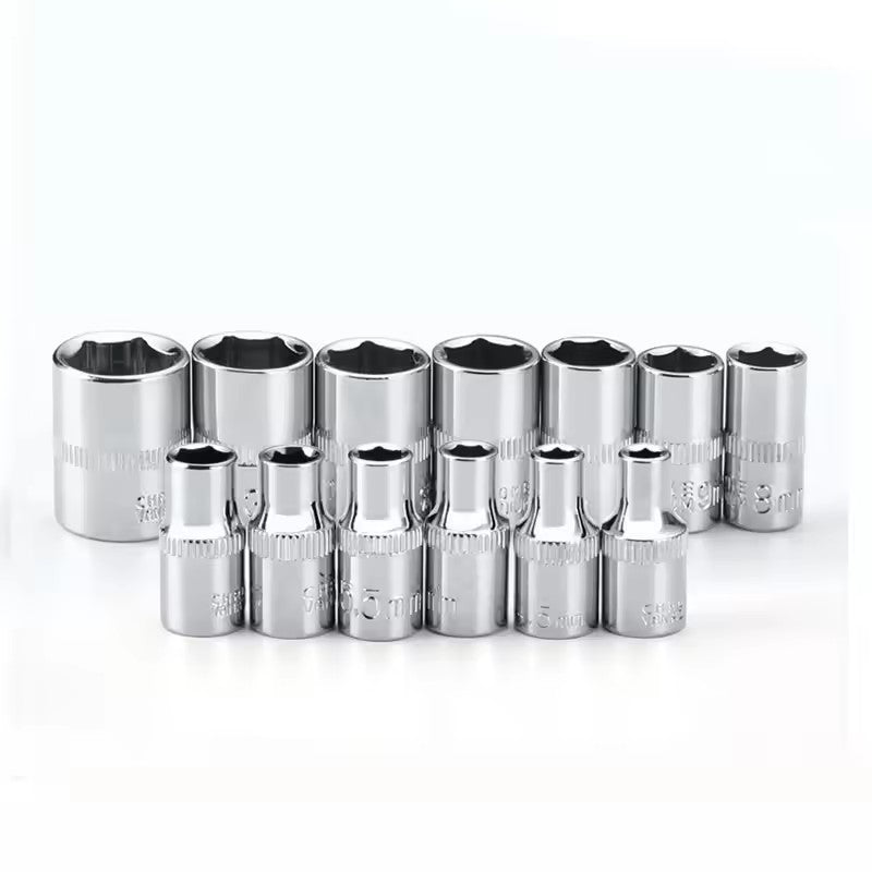 1/4'' Inch Drive Extendable Ratchet socket wrench set 12 Pcs Heavy Duty Chrome Steel Mechanics Tool Set