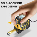 3-in-1 Laser Tape Measure 196 Ft Rechargeable Laser Measurement Tool & 16Ft Measuring Tape Movable Magnetic Hook Pythagorean Mode, Measure Distance, Area and Volume