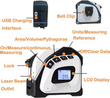 2-in-1 Laser Tape Measure 131 Ft Rechargeable Laser Measurement Tool & 16Ft Measuring Tape Movable Magnetic Hook Pythagorean Mode, Measure Distance, Area and Volume